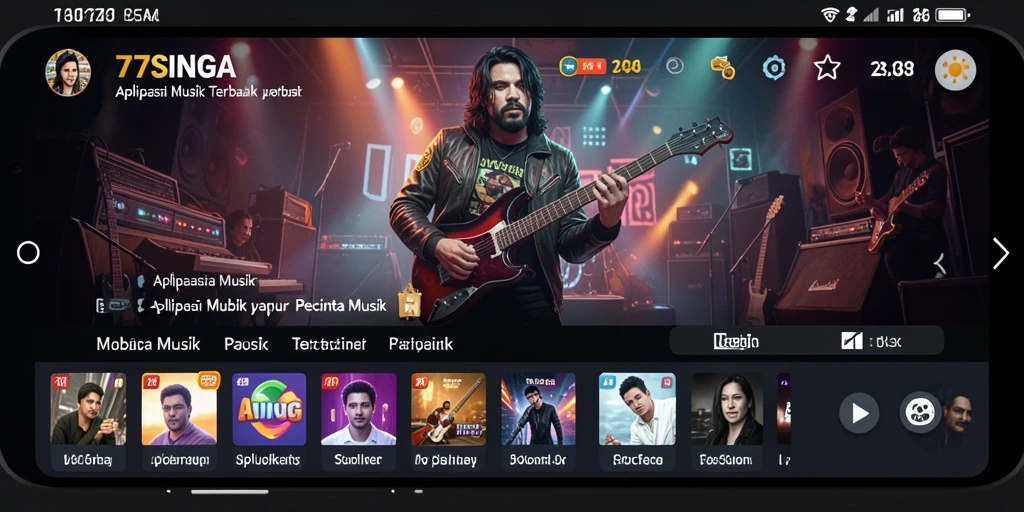 Tampilan menarik dari gameplay 77SINGA dengan fitur musik interaktif.