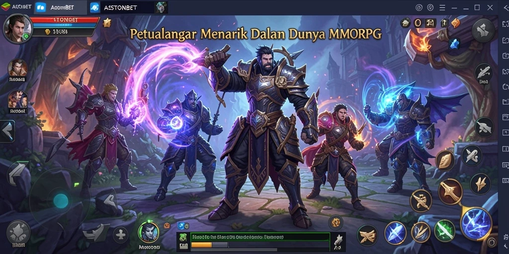 Gameplay seru dalam dunia fantasi MMORPG ASTONBET.