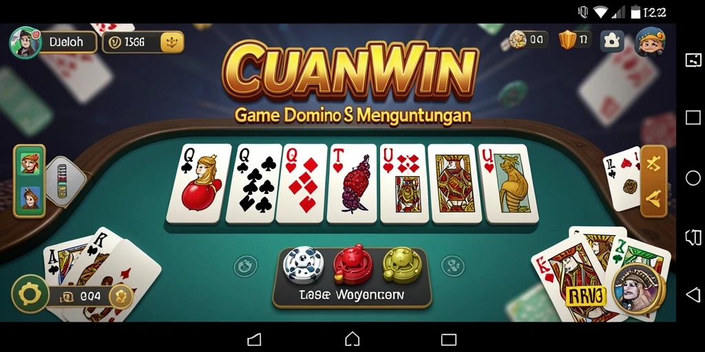 Tampilan gameplay seru dari game Domino CUANWIN.