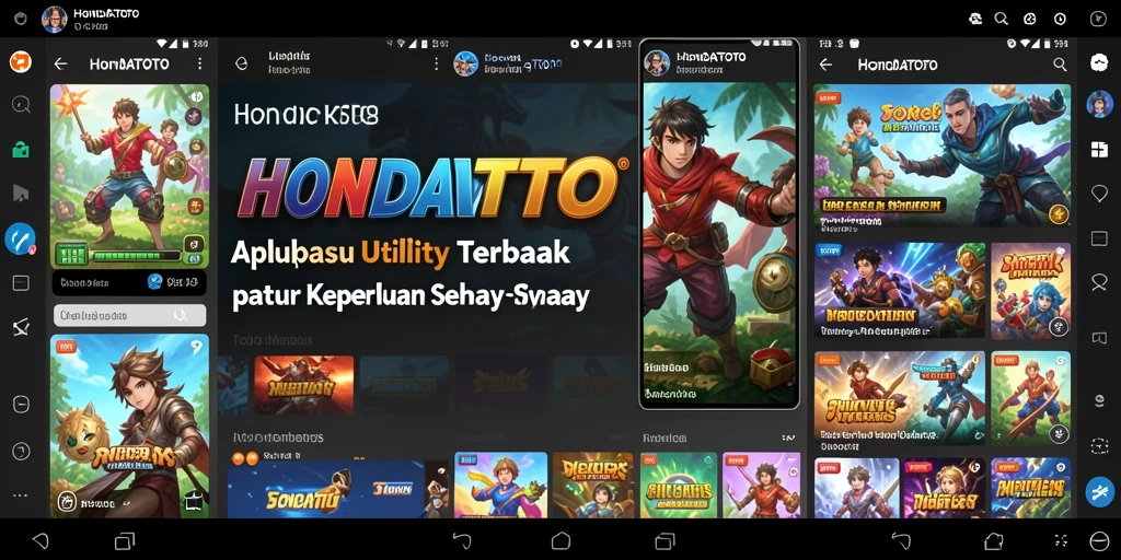 Screenshot HONDATOTO menampilkan antarmuka aplikasi Utility yang intuitif.