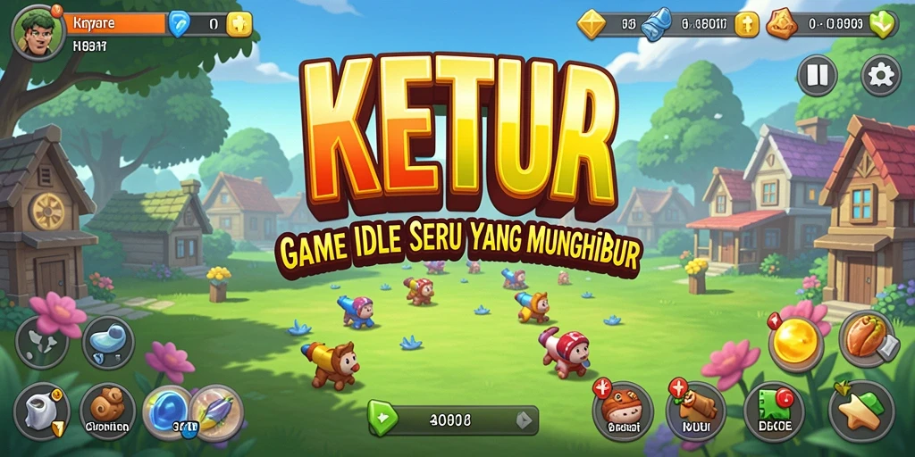 Tampilan gameplay seru yang menampilkan elemen Idle KETUA.