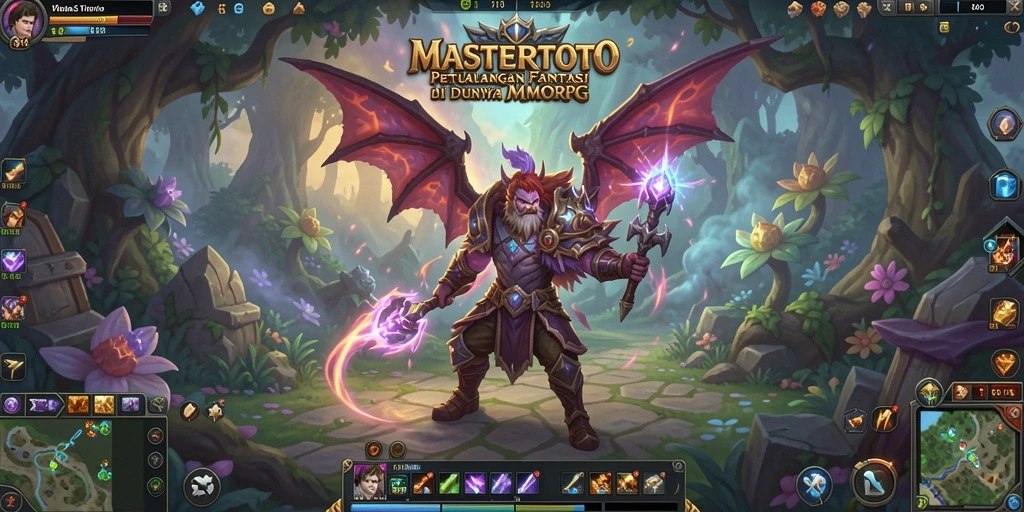 Screenshot MASTERTOTO menampilkan aksi pertempuran epik di dunia MMORPG.