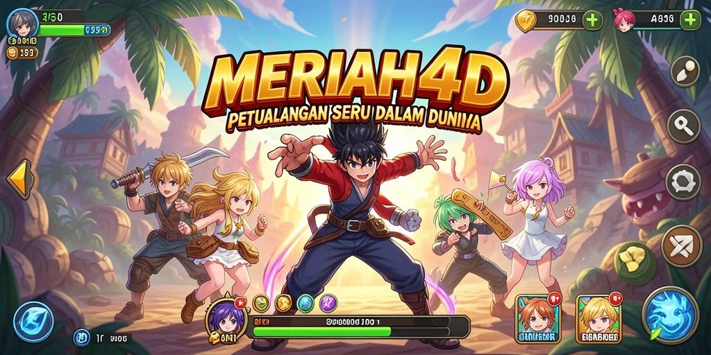 Tampilan menakjubkan dari gameplay anime di MERIAH4D.