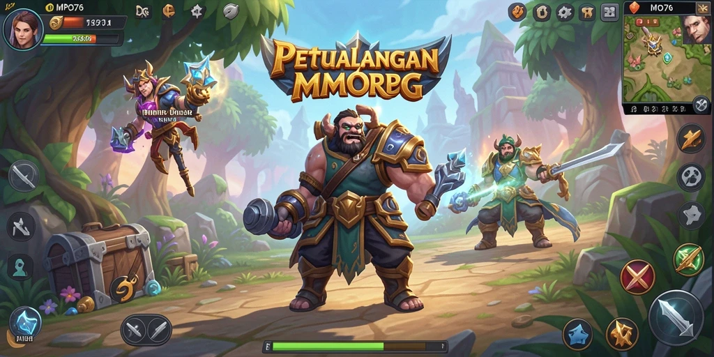 Tangkapan layar MPO76 menampilkan aksi pertempuran seru dalam dunia MMORPG.