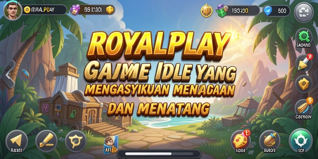Screenshot gameplay ROYALPLAY yang menampilkan strategi pembangunan kerajaan.