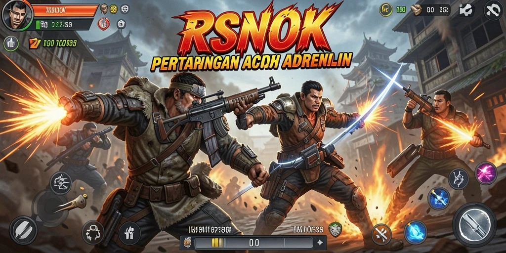 Gameplay RSNOK menampilkan aksi pertarungan yang mendebarkan dan karakter yang dinamis.