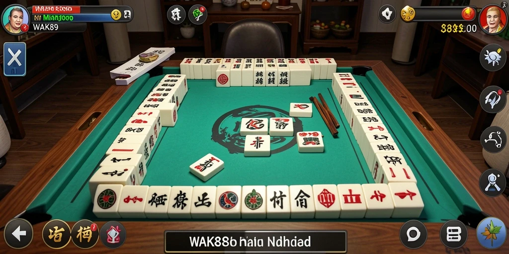 Tampilan gameplay Mahjong di WAK89 yang menantang dan menyenangkan.